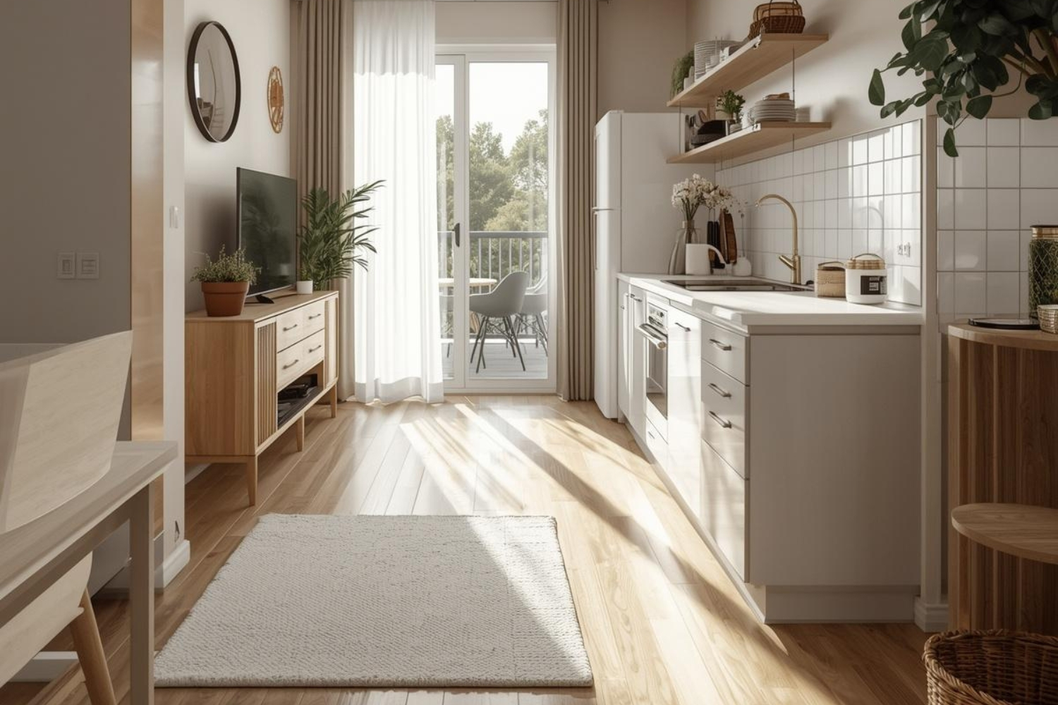 Bright and welcoming apartment interior from professional apartment cleaning in Ann Arbor MI