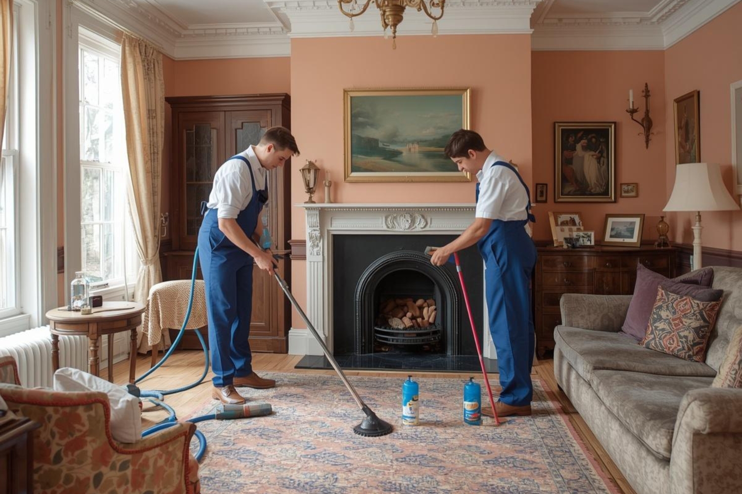 Beautiful historic home interior maintained by expert housekeeping in Northville MI