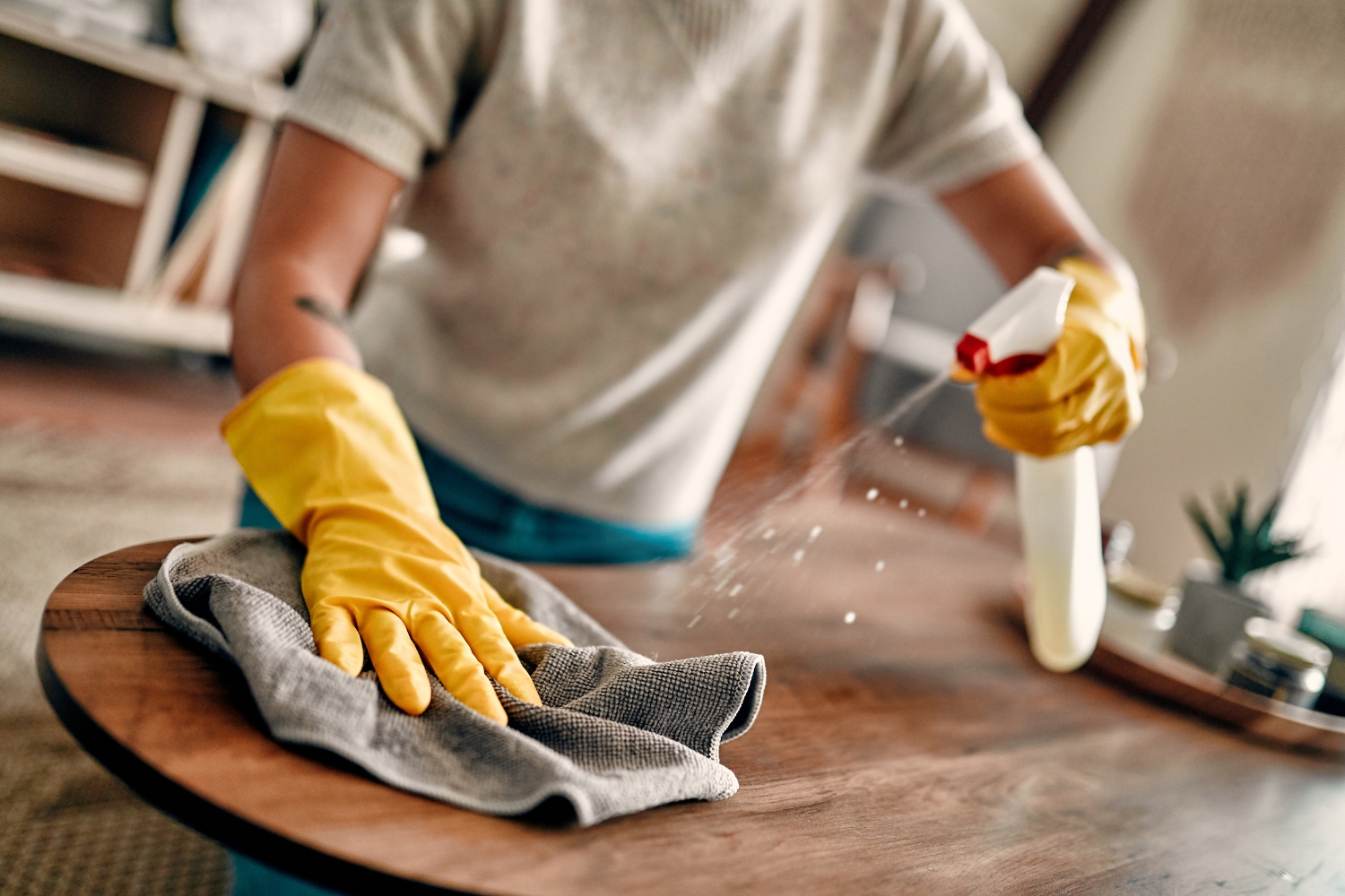 Relaxing clean living room environment after residential cleaning services in Westland MI